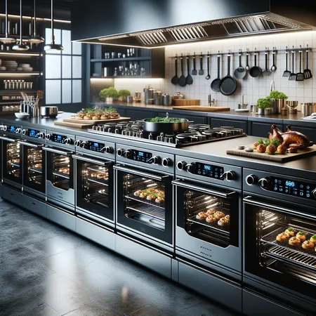 Hornos y placas inteligentes para una cocina moderna y eficiente. Ajuste de temperatura y comodidad garantizada.